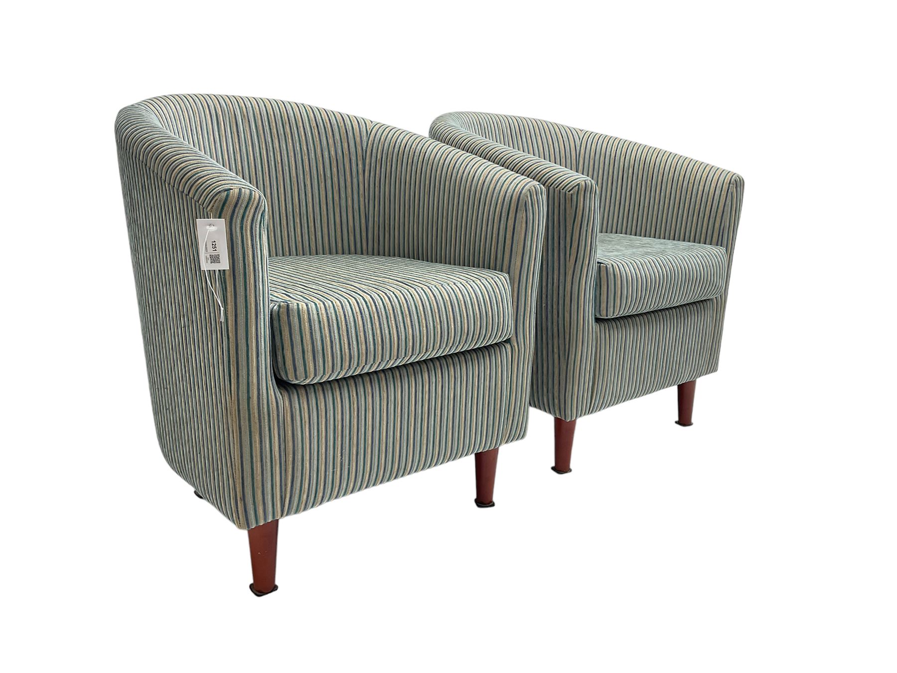 Pair tub armchairs - Image 6 of 7