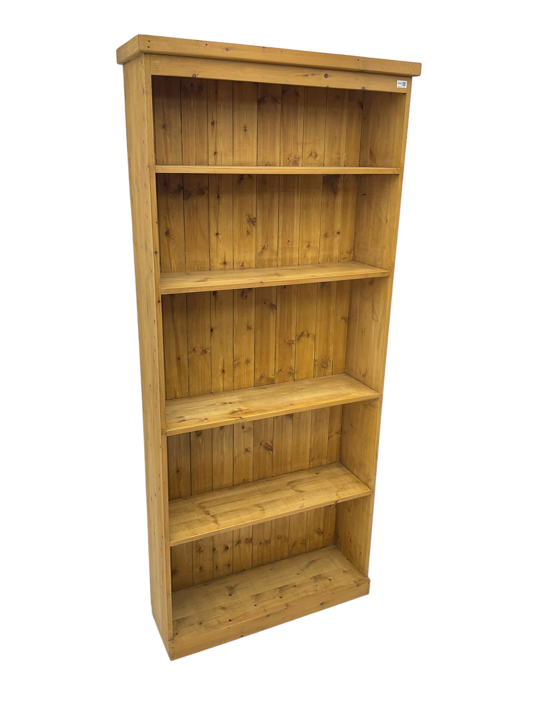 Pine open bookcase - Image 5 of 5