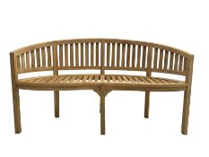 Solid teak garden bench