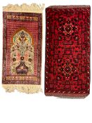 Small Persian magenta ground rug