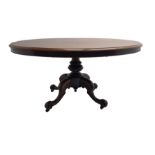 Victorian mahogany oval loo table