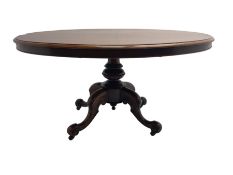 Victorian mahogany oval loo table