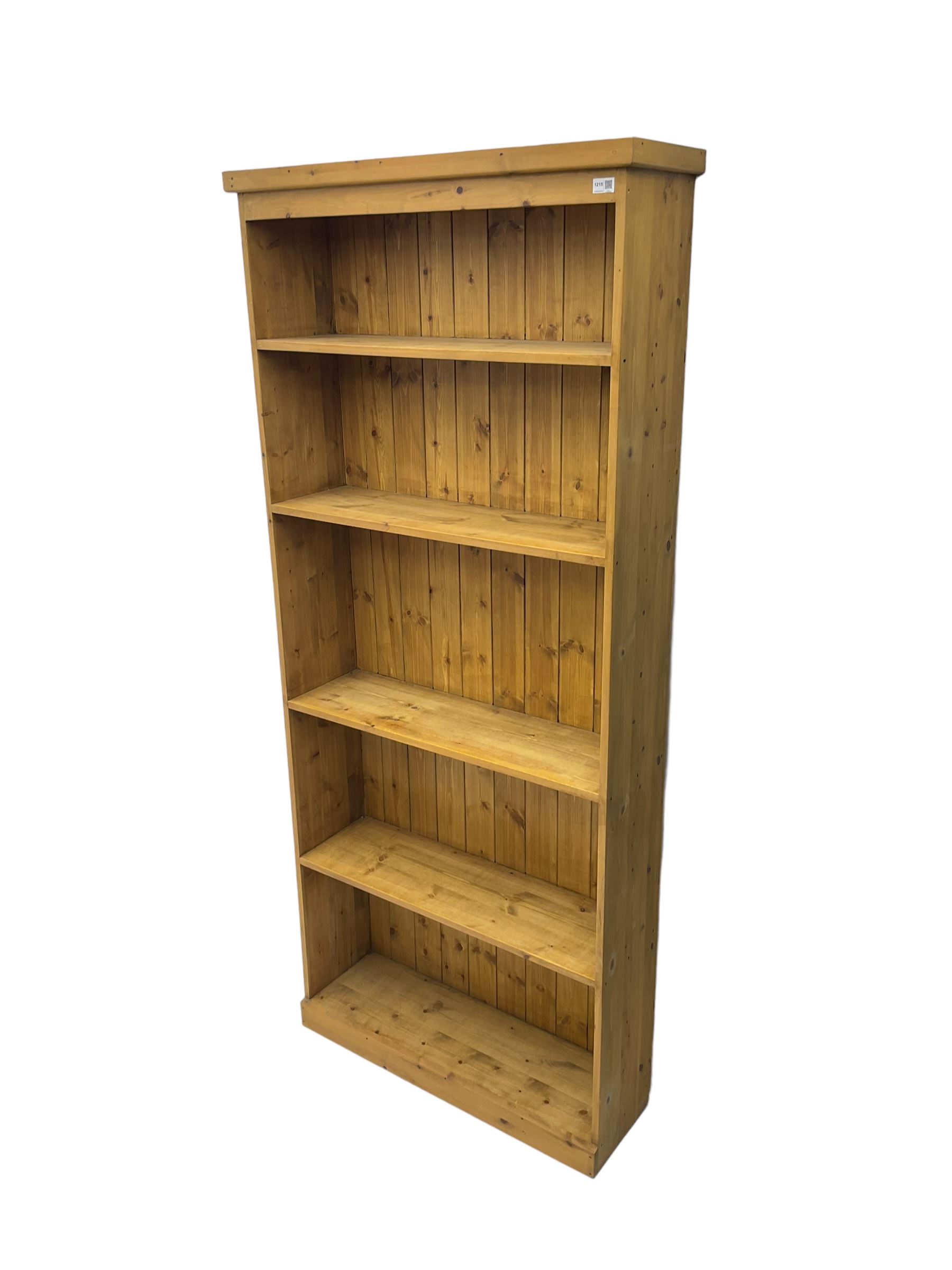 Pine open bookcase