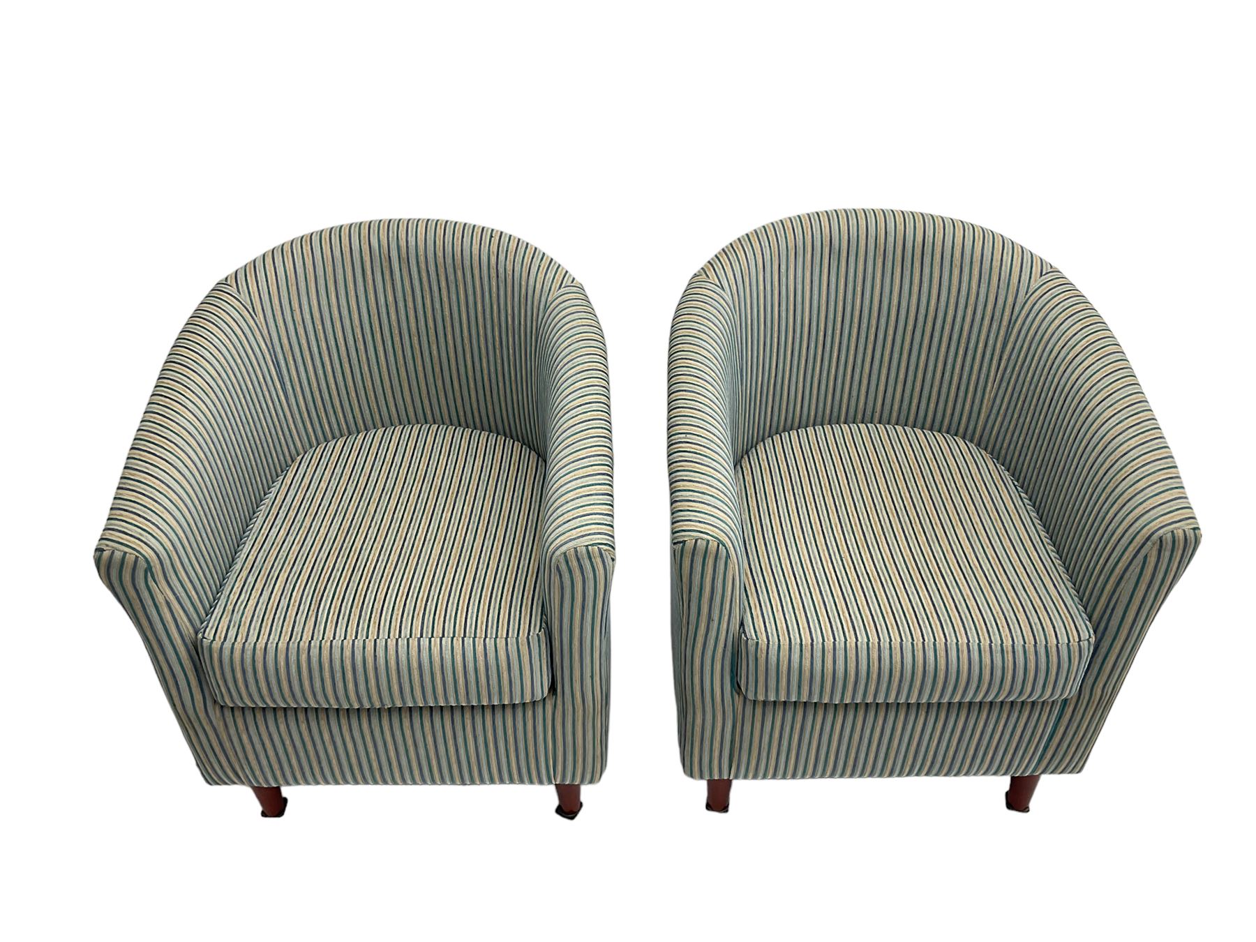 Pair tub armchairs - Image 3 of 7