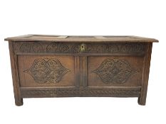 18th century oak blanket chest or coffer