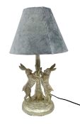 Silver composite table lamp