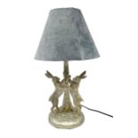 Silver composite table lamp