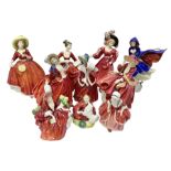 Ten Royal Doulton figures