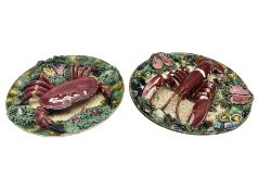 Two 20th Century Portuguese Palissy style Majolica wall plates