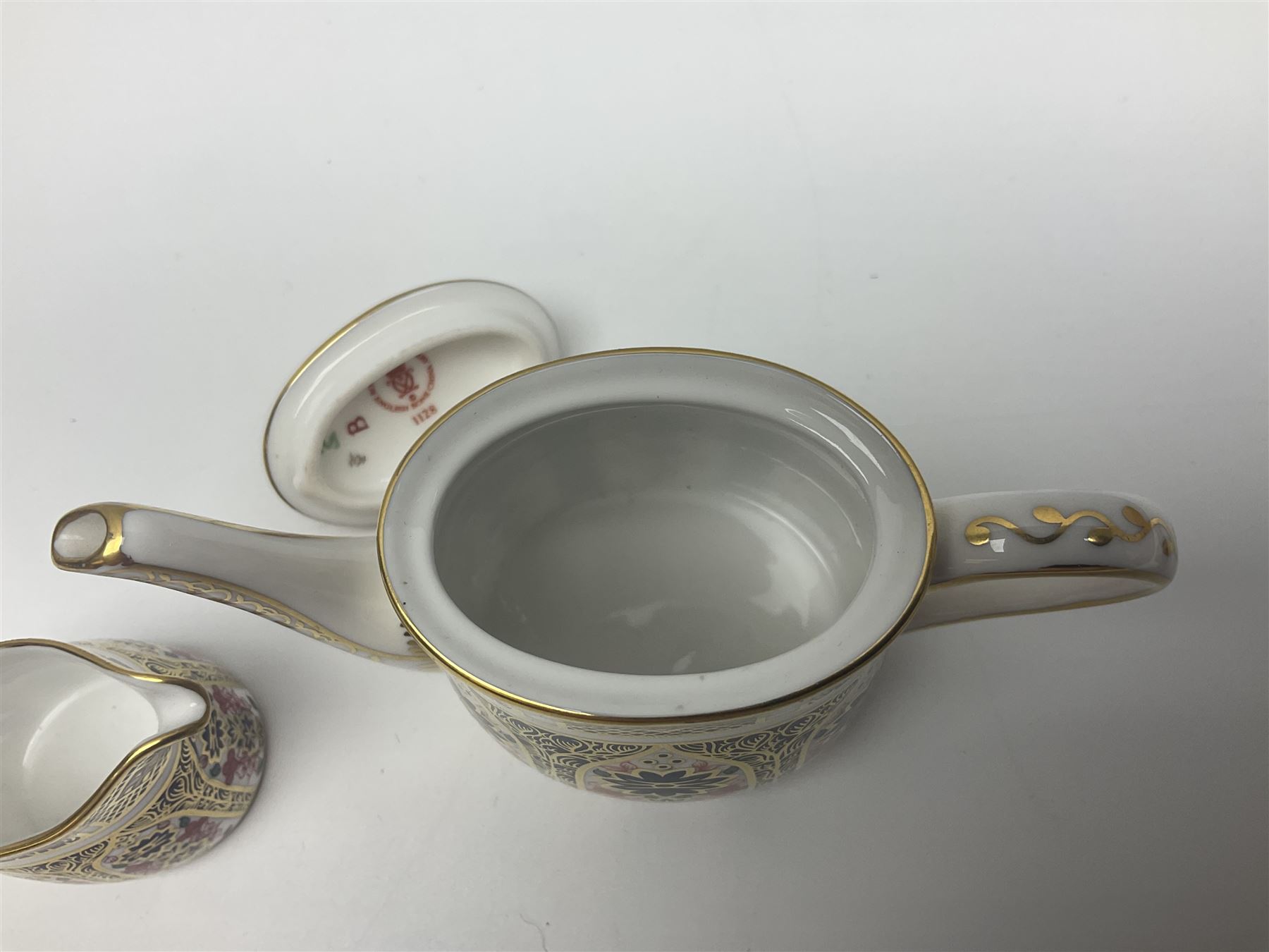 Royal Crown Derby Imari pattern miniature tea set - Image 6 of 10