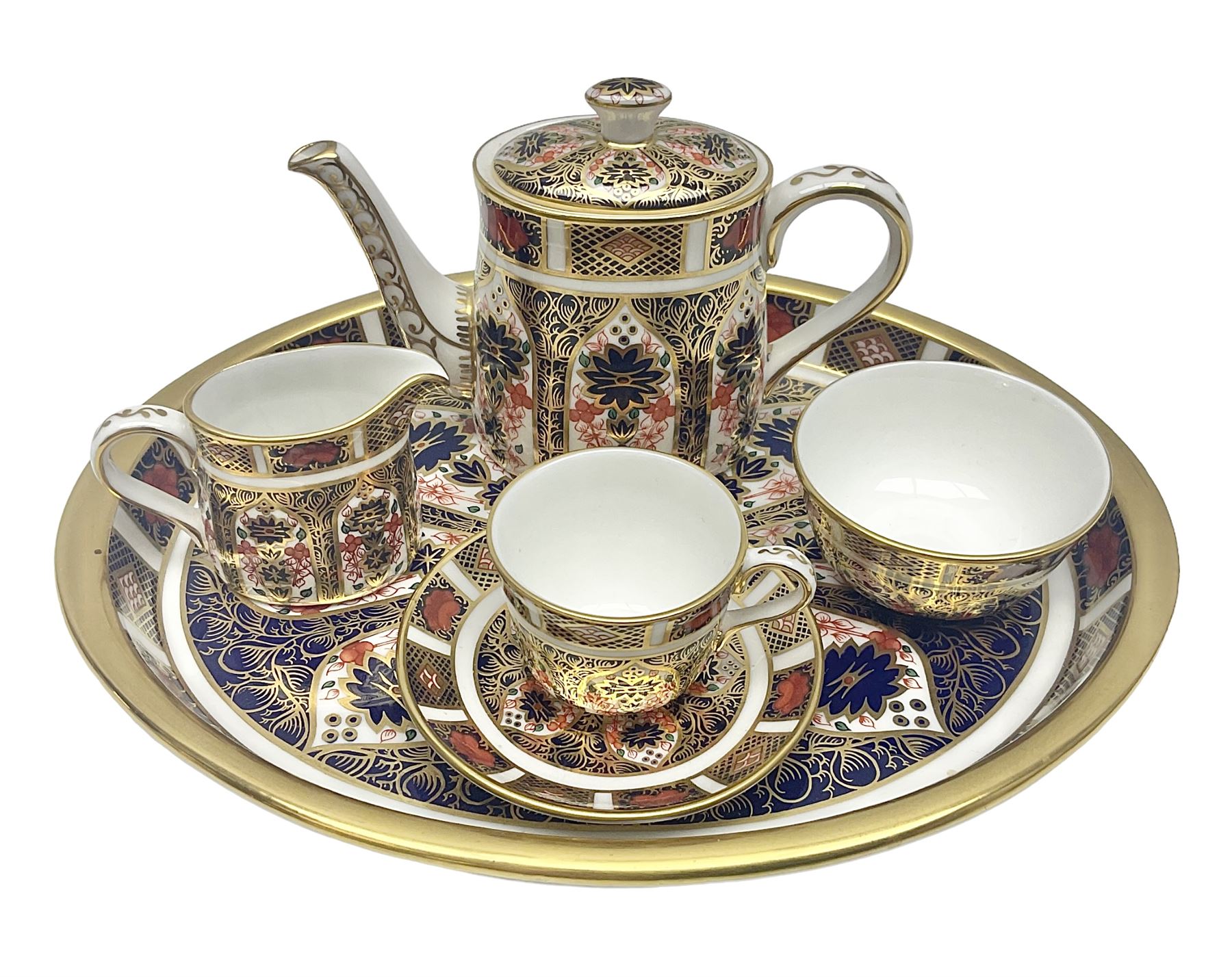 Royal Crown Derby Imari pattern miniature tea set