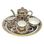 Royal Crown Derby Imari pattern miniature tea set