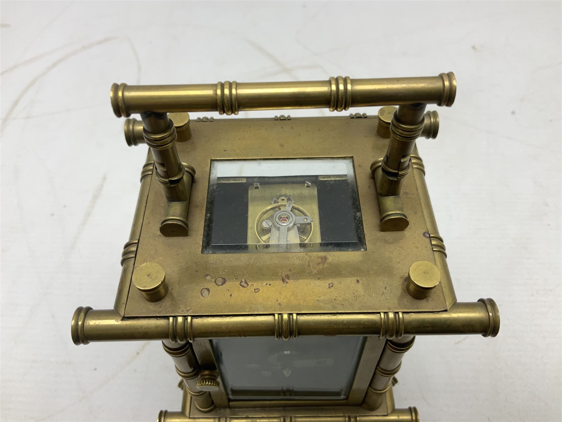 Asian - 20th century 8-day brass carriage timepiece - Image 7 of 10