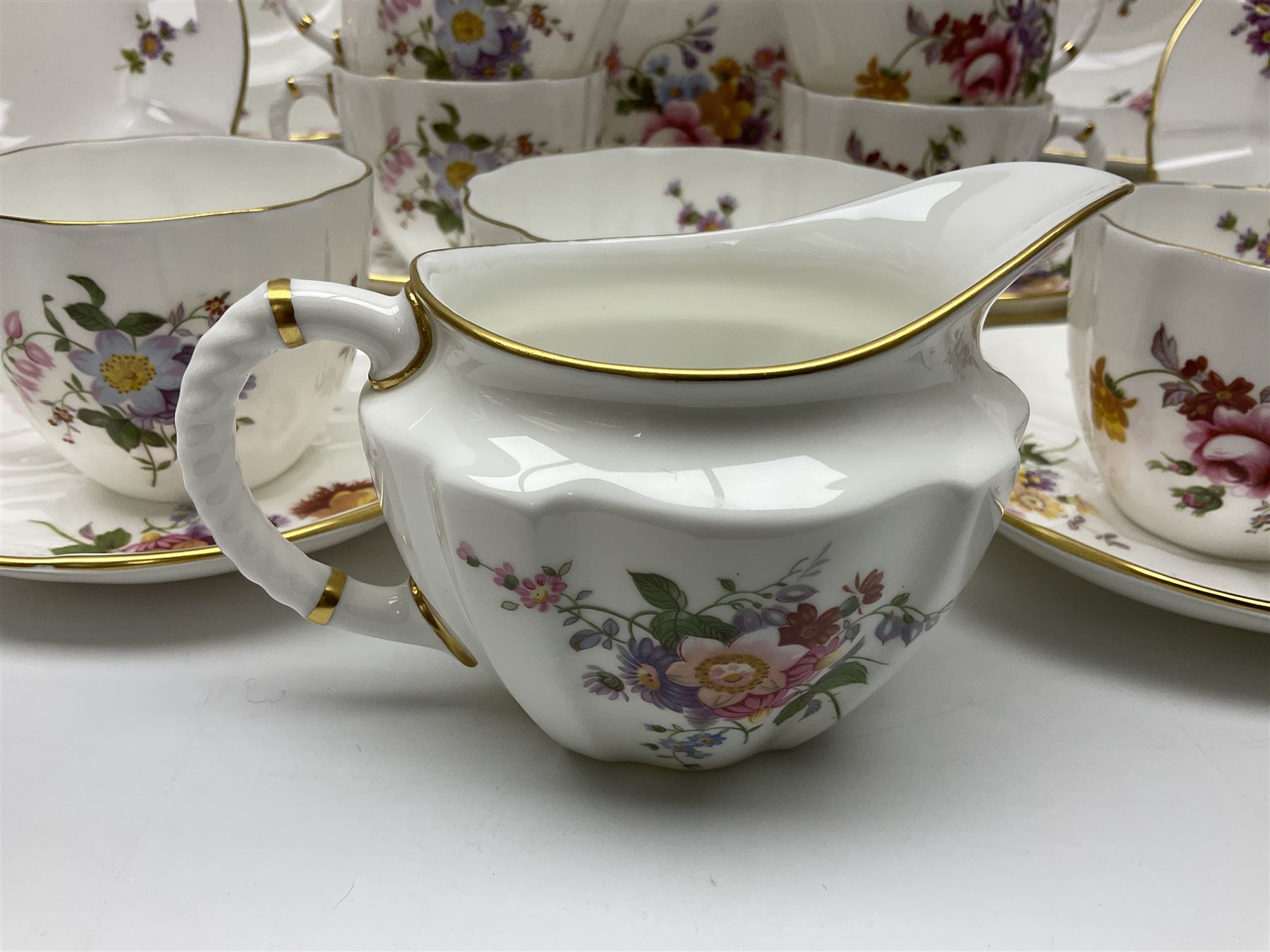 Royal Crown Derby Posies pattern tea service for six - Image 2 of 16