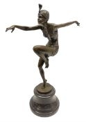 Art Deco style bronze figure of a dancer