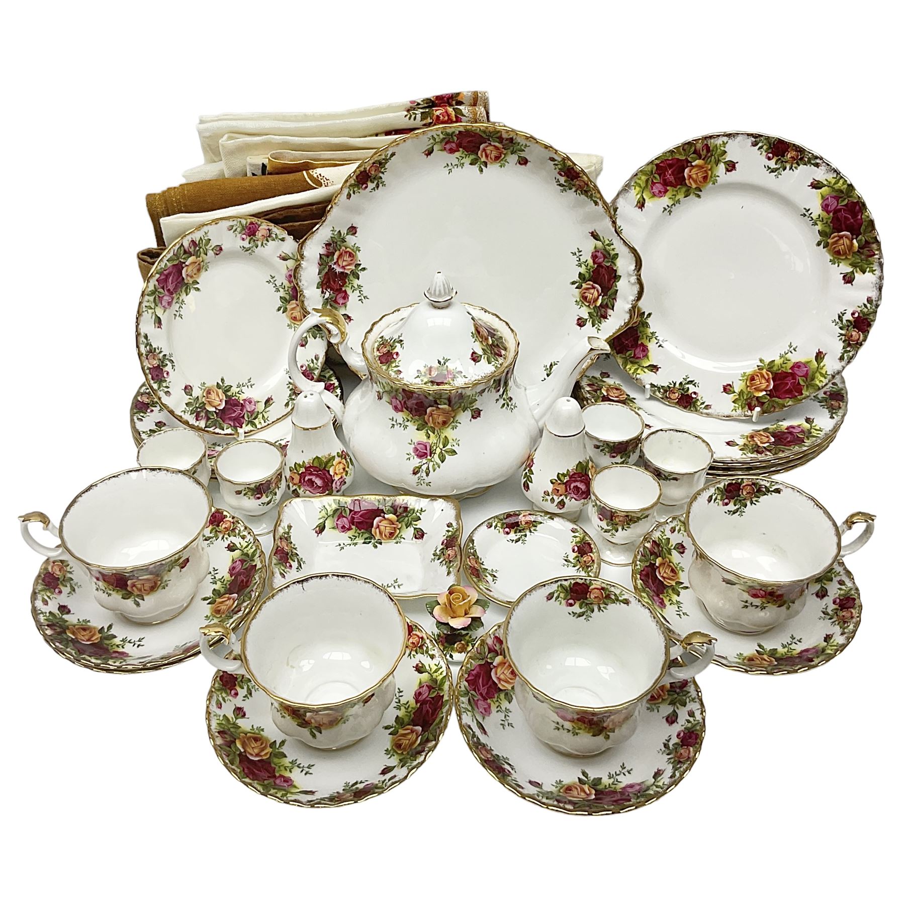 Royal Albert Country Roses pattern part tea and dinner service