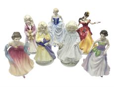 Seven Royal Doulton figures