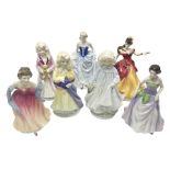 Seven Royal Doulton figures