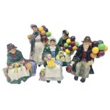 Five Royal Doulton figures