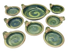 Studio pottery terracotta dishes
