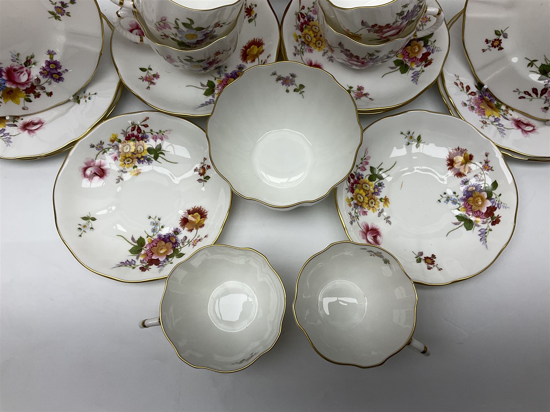 Royal Crown Derby Posies pattern tea service for six - Image 6 of 16