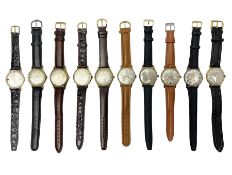 Ten manual wind wristwatches including Yeoman