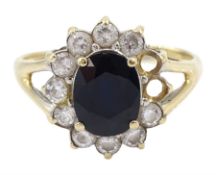 14ct gold cubic zirconia cluster ring