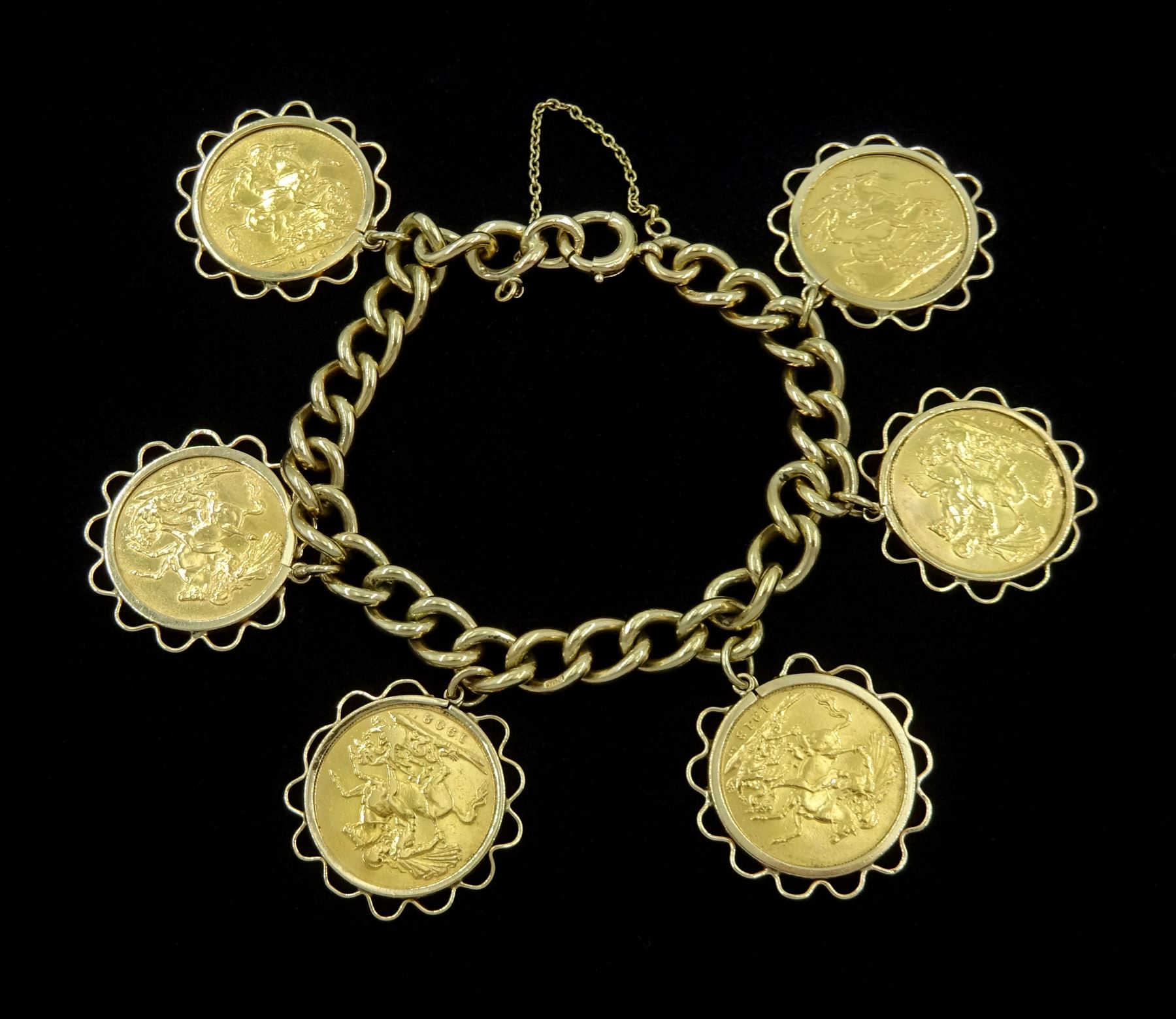 9ct gold curb link bracelet