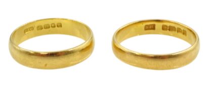 Two 22ct gold rings