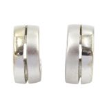 Pair of 14ct white gold hoop earrings