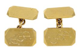 Pair of 9ct gold cufflinks