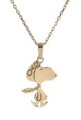 9ct gold 'Snoopy' pendant by Aviva United Feature