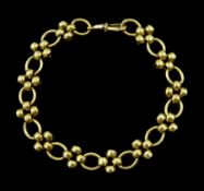 9ct gold fancy circular link bracelet