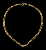 9ct gold tapering curb link necklace