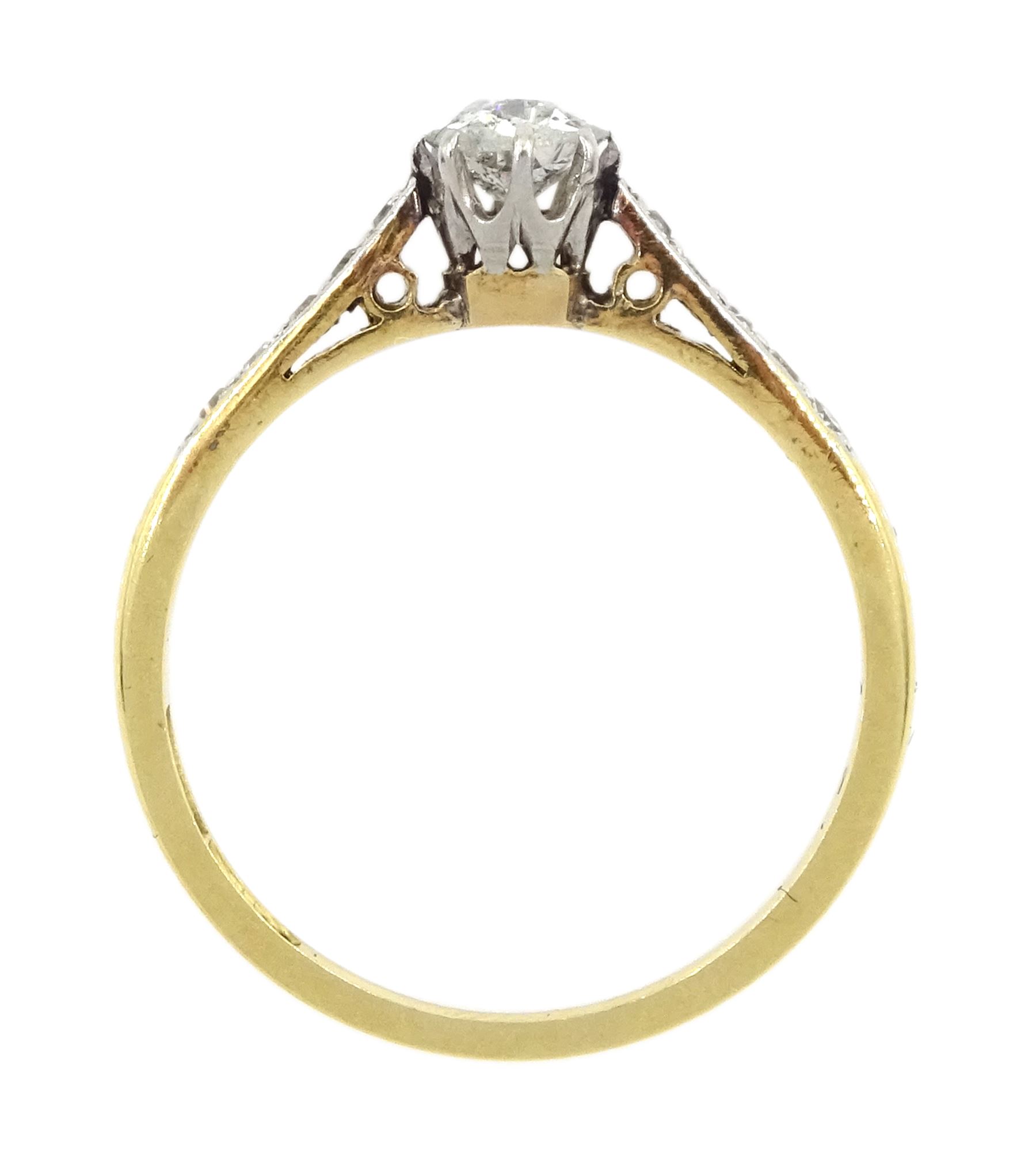 Early 20th century single stone old cut diamond ring - Image 4 of 4