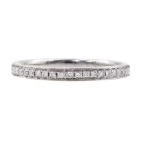 18ct white gold channel set diamond half eternity ring