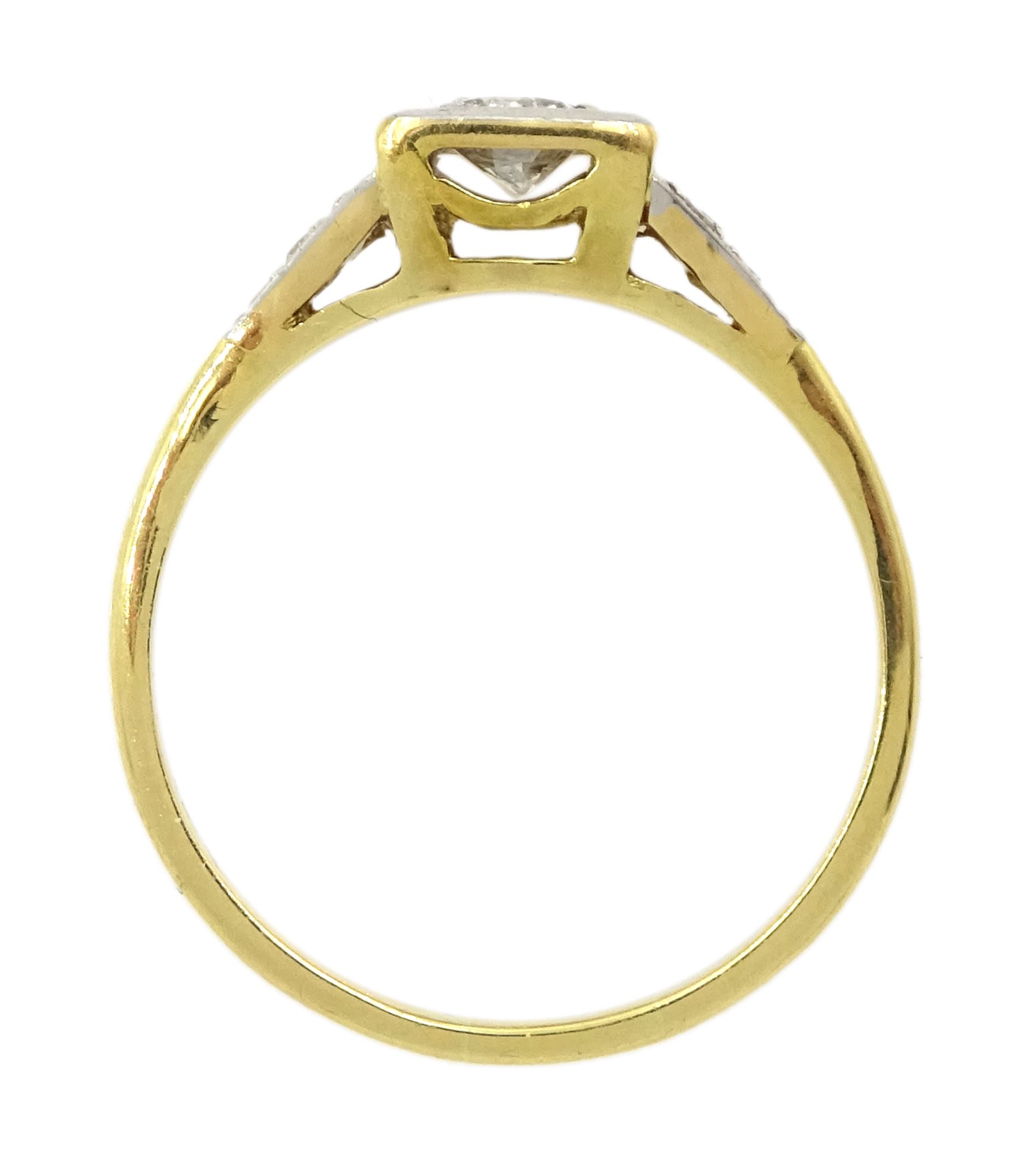 Early-mid 20th century 18ct gold single stone old cut diamond ring - Image 4 of 4