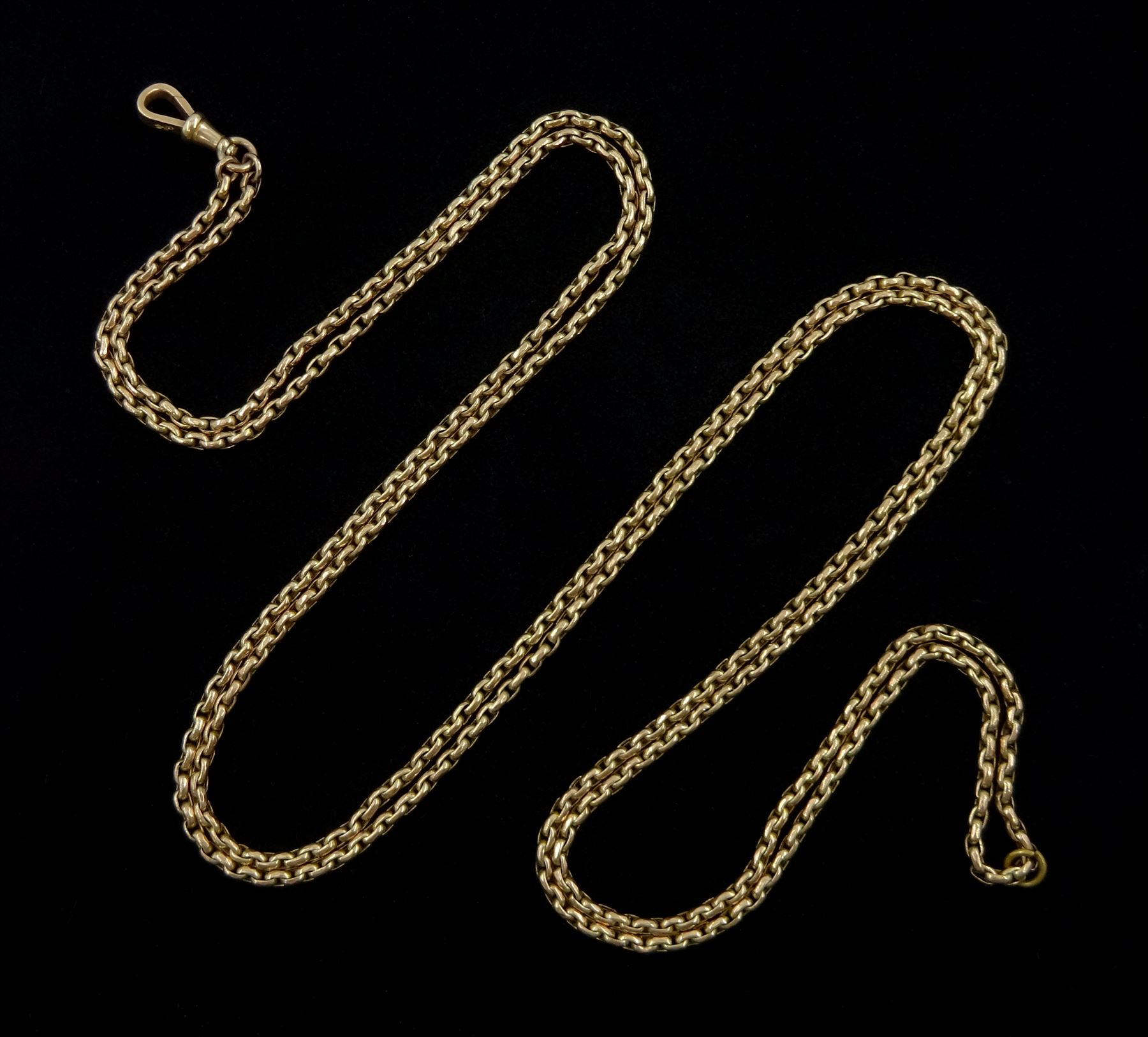Victorian 9ct gold muff/guard chain - Image 2 of 2