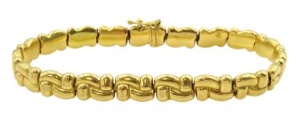 18ct gold knot design link bracelet