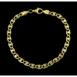 18ct gold fancy link bracelet