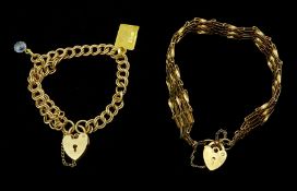 Two 9ct gold bracelets