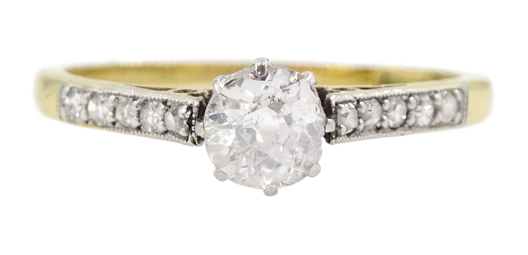 Early 20th century single stone old cut diamond ring