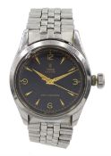 Tudor Oyster gentleman's stainless steel manual wind wristwatch