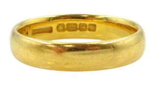 Early 20th century 22ct gold wedding band