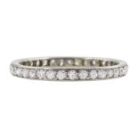 Platinum old cut diamond full eternity ring