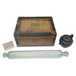 Victorian glass rolling pin