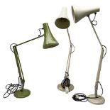 Three angle poise lamps