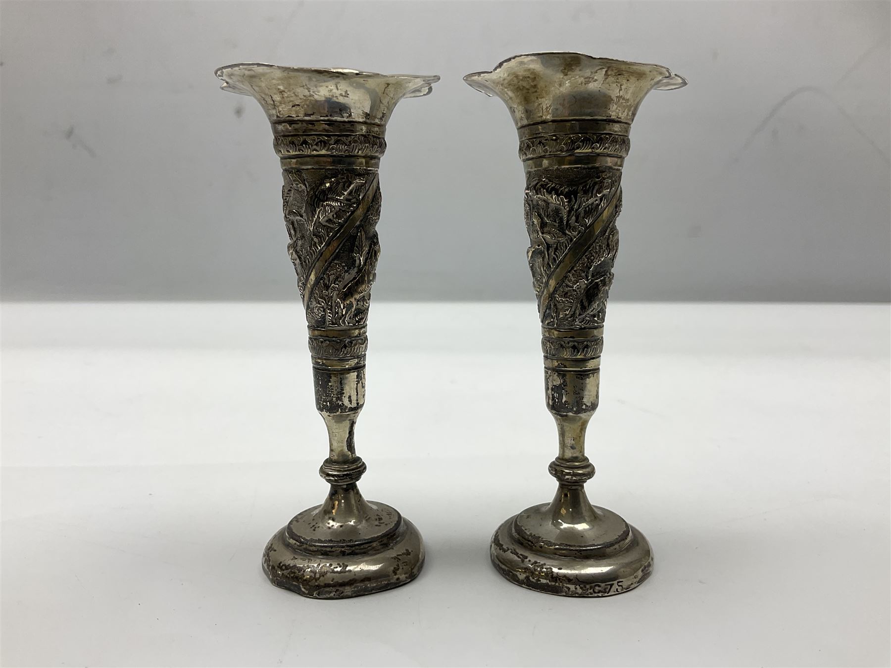 Pair of silver candlesticks - Image 4 of 4