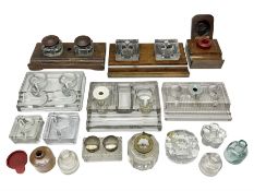 Collection of inkwells and inkstands