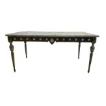 Louis XVI design marble top coffee table